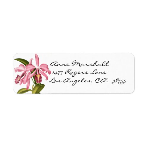 Vintage Botanical Orchids Label