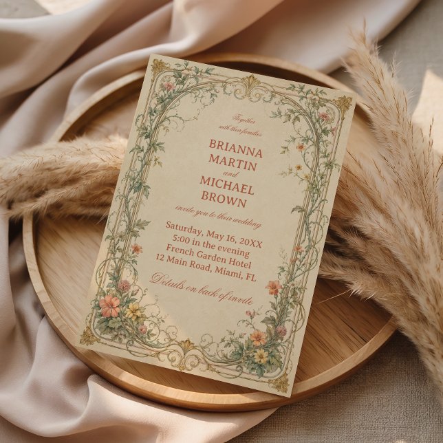 Vintage Botanical Ornamental Invitation (Creator Uploaded)