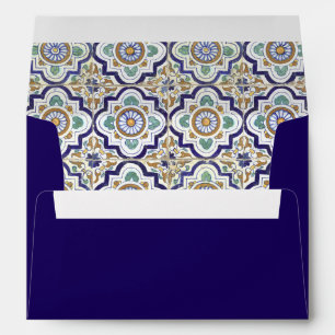 Vintage Botanical Ornamental Tiles Pattern Envelope