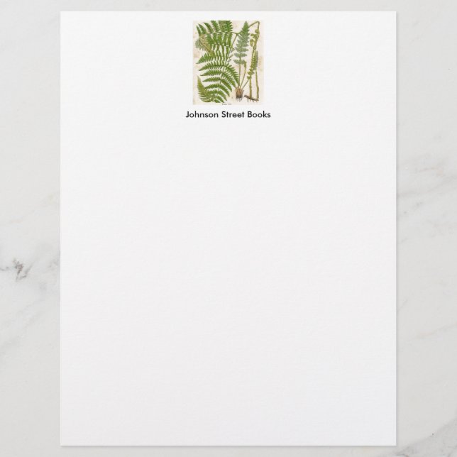 Vintage Botanical Page - Fern (Front)