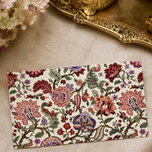 Vintage Botanical Paisley Floral Pattern – Ornate Business Card