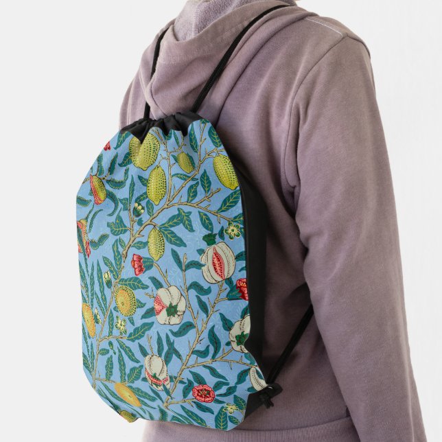 Vintage Botanical Pattern Illustration Drawstring Bag (Insitu)