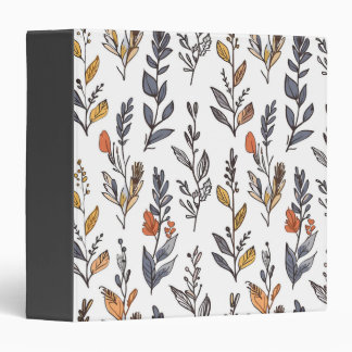 Vintage Botanical Patterned Binder