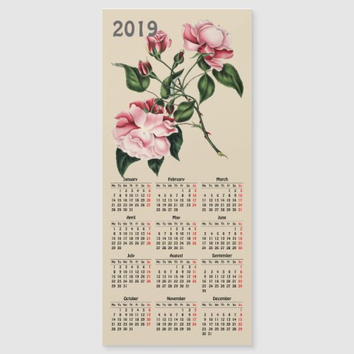 vintage botanical print 2019 calendar