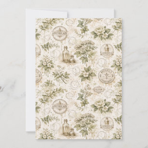 Vintage Botanical Recipe Cards