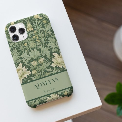 Vintage Botanical Retirement Gifts for Mom Green Case_Mate iPhone 14 Case