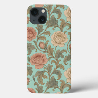 Vintage Botanical Rose iPhone 13 Case