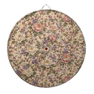 Vintage Botanical Rose Garden & Butterfly Pattern Dart Board