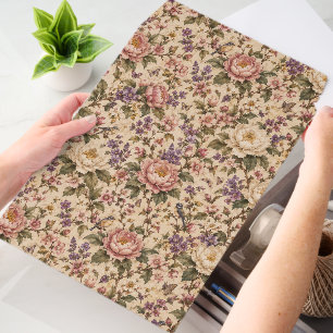 Vintage Botanical Rose Garden & Butterfly Pattern Envelope Mailers