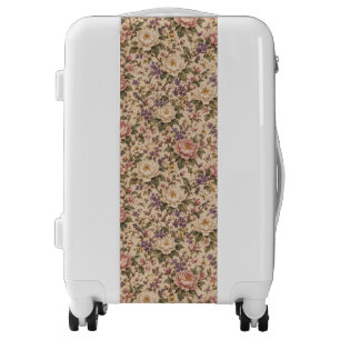 Vintage Botanical Rose Garden & Butterfly Pattern Luggage