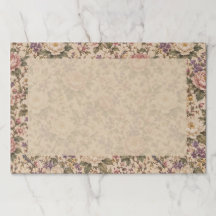 Vintage Botanical Rose Garden & Butterfly Pattern