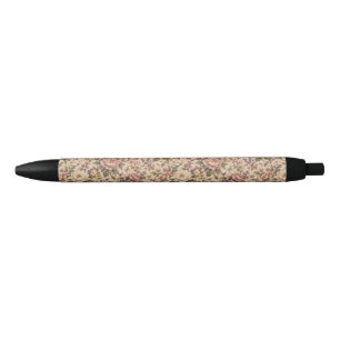 Vintage Botanical Rose Garden & Butterfly Pattern Pen