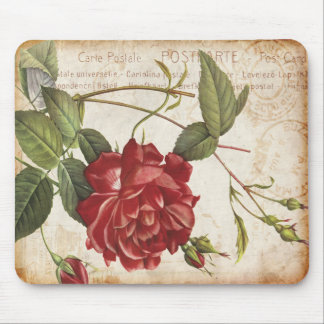Vintage Botanical Rose Mousepad