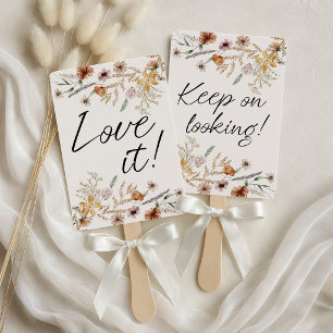 Vintage Botanical Tiny Floral Say Yes To The Dress Hand Fan