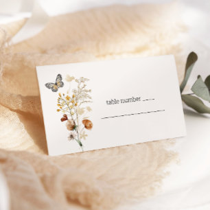 Vintage Botanical Tiny Floral Wedding Escort Card