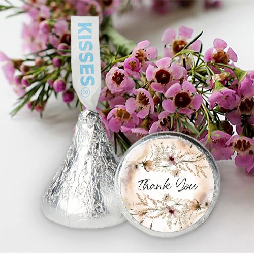 Vintage Botanical Tiny Floral Wedding  Hersheys Kisses