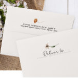 Vintage Botanical Tiny Floral Wedding Invitation Envelope<br><div class="desc">Tiny blooms vintage collection.  Watercolor botanical,  tender and absolutely tiny watercolor flowers.  Matching items to complete your event collection are available in our Zazzle store!</div>