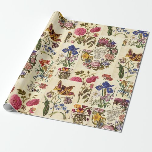 Vintage Botanical Tissue for Decoupage Wrapping Paper