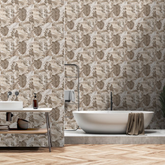 Vintage Botanical Toile  Wallpaper