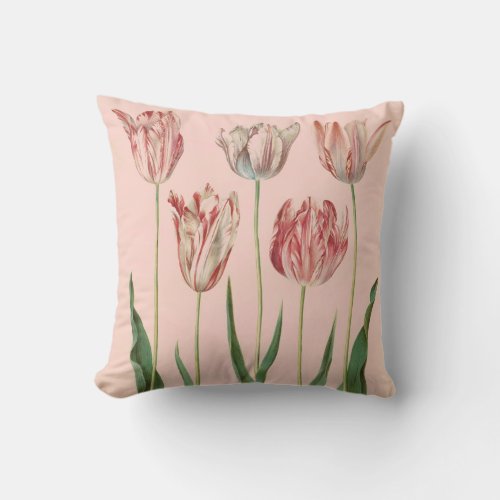 VIntage Botanical Tulip Pillow