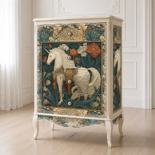 Vintage Botanical Unicorn Art Nouveau Tissue Paper