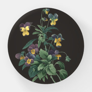 Vintage Botanical Violas Floral Paperweight