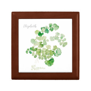 Vintage Botanical Watercolor Painting Gift Box