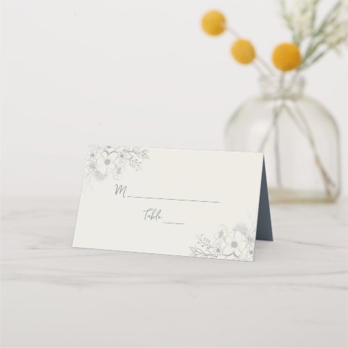 Vintage Botanical Wedding Place Card