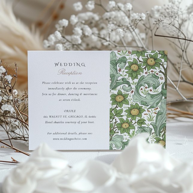 Vintage Botanical Wedding Reception Card (Creator Uploaded)