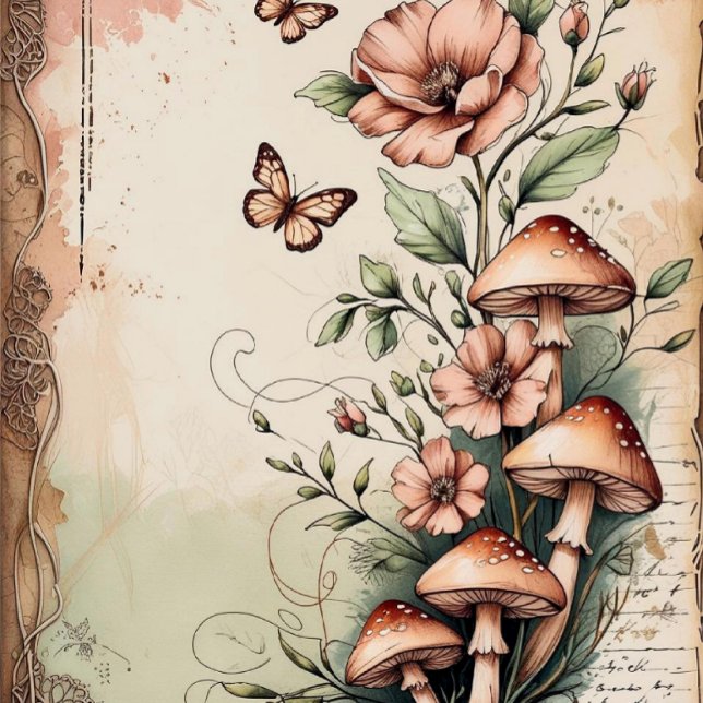  Vintage Botanical Whispers Scrapbook Paper (Creator Uploaded)