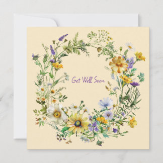 Vintage Botanical Wreath Art Note Cards