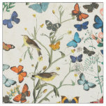 Vintage Botanicals Butterflies Ivory Fabric
