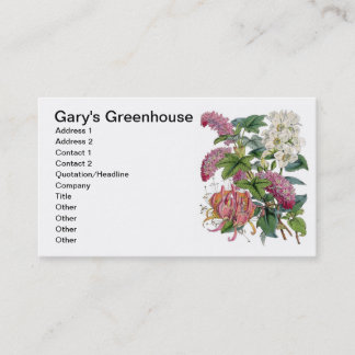 Vintage Botanicals Illustrations Business Card