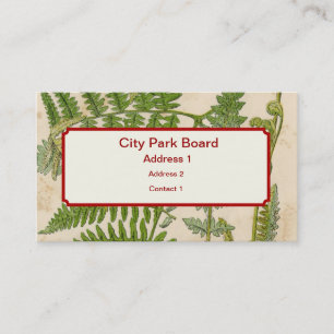 Vintage Botanicals Illustrations Business Card