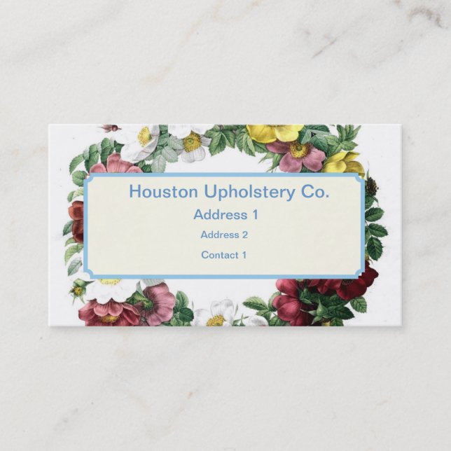 Vintage Botanicals Illustrations Business Card (Front)