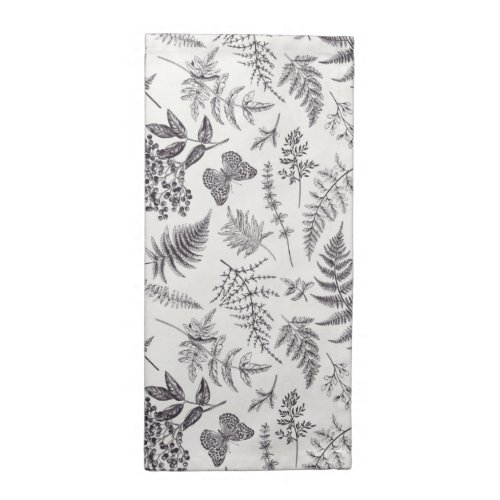 Vintage Botany  Butterfly Pattern Cloth Napkin