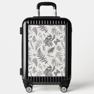 Vintage Botany & Butterfly Pattern Luggage