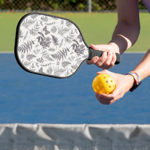 Vintage Botany & Butterfly Pattern Pickleball Paddle