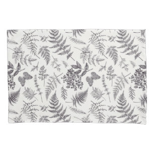 Vintage Botany & Butterfly Pattern Pillow Case