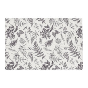 Vintage Botany & Butterfly Pattern Placemat