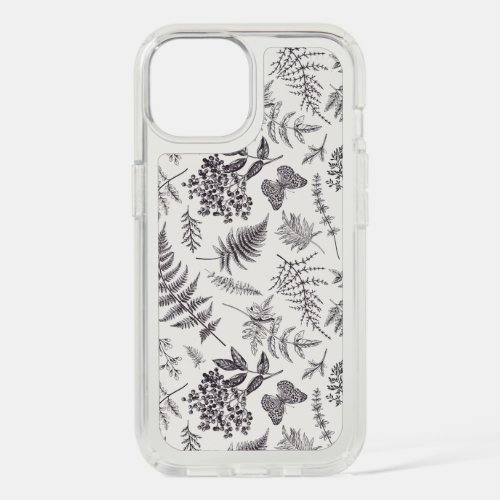 Vintage Botany  Butterfly Pattern iPhone 15 Case