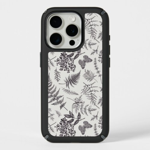 Vintage Botany  Butterfly Pattern iPhone 15 Pro Case