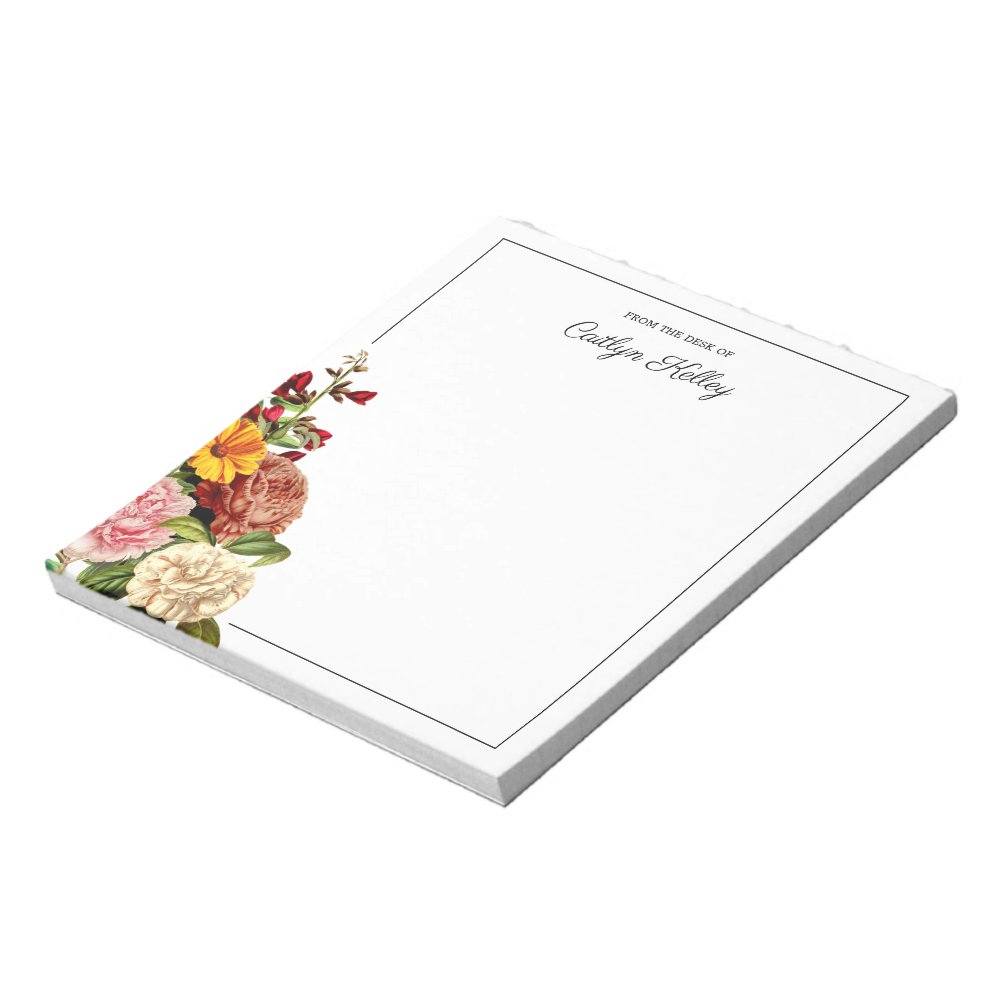 Discover Vintage Botany From the Desk of Personalized Notepad