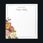 Vintage Botany From the Desk of Personalized Notepad<br><div class="desc">This pretty notepad features a botanical bouquet of mixed flowers and your personalization.  Use the template form to add your text.</div>