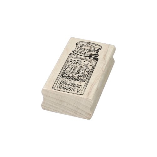 Vintage Bottle of Honey Rubber Art Stamp