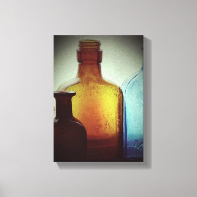 Vintage Bottle Still Life Canvas Print (Front)