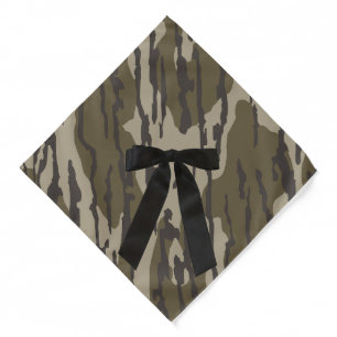 Vintage Bottomland Camo Cute Black Bow Camo Bandana