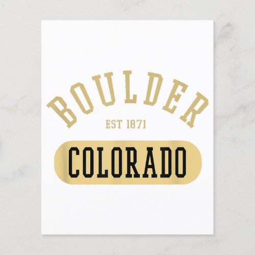 Vintage Boulder Colorado Retro College Jersey Styl