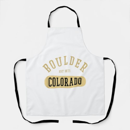 Vintage Boulder Colorado Retro College Jersey Styl Apron