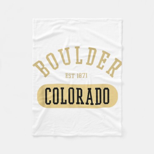 Vintage Boulder Colorado Retro College Jersey Styl Fleece Blanket